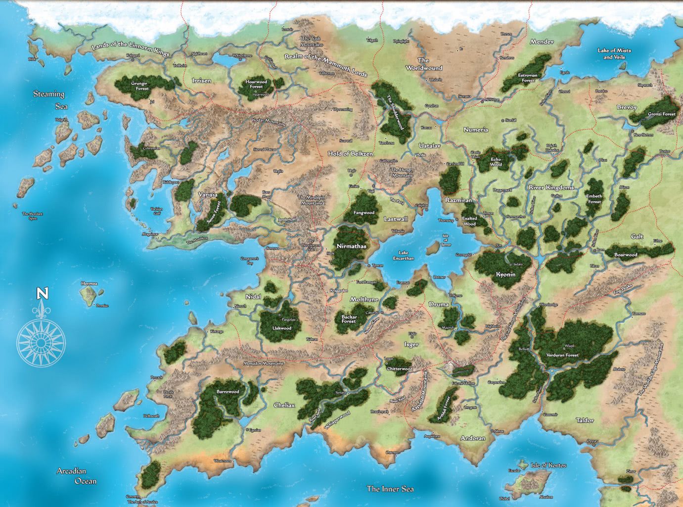 Golarion Map